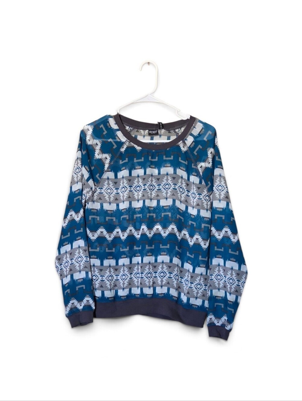Cruel Denim Raglan Printed Chiffon Shirt
